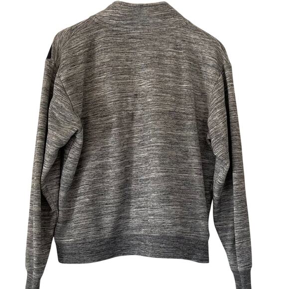 PINK Victoria's Secret Oversized Quarter Zip Sweatshirt in Gray/Black, Size M - Picture 4 of 16